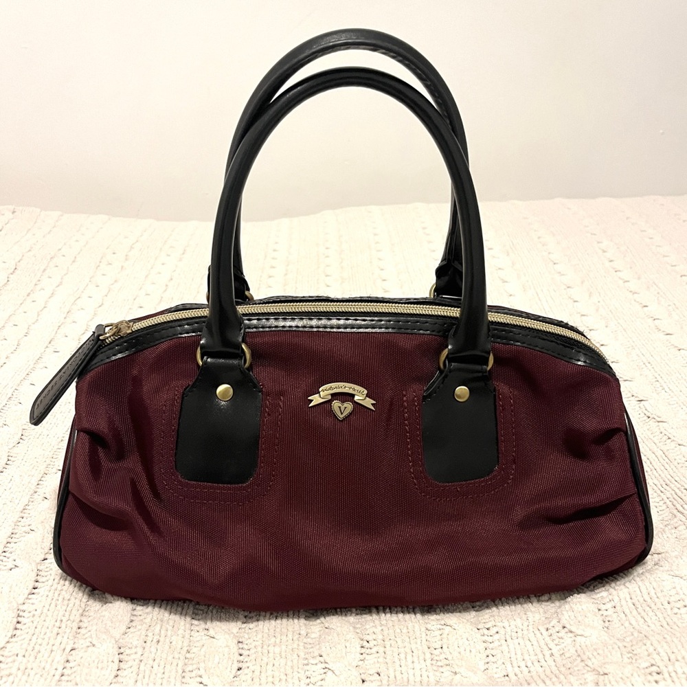 victoria’s secret deadstock 00s bowling bag burgundy